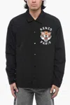 Kenzo Lucky Tiger Nylon Overshirt For In Black