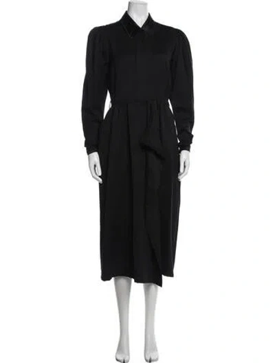 Pre-owned Kenzo Printed Long Dress In Black