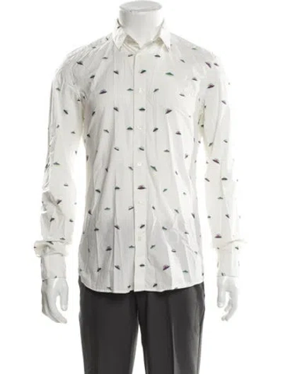 Pre-owned Kenzo Printed Long Sleeve Shirt In Gray