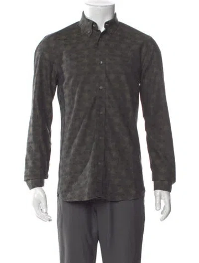 Pre-owned Kenzo Printed Long Sleeve Shirt In Gray