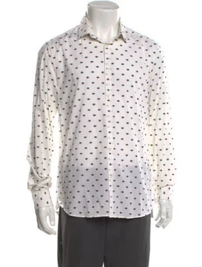 Pre-owned Kenzo Printed Long Sleeve Shirt In Neutral