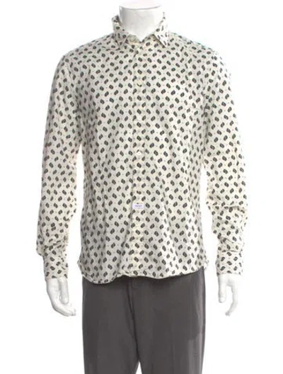 Pre-owned Kenzo Printed Long Sleeve Shirt In Neutral