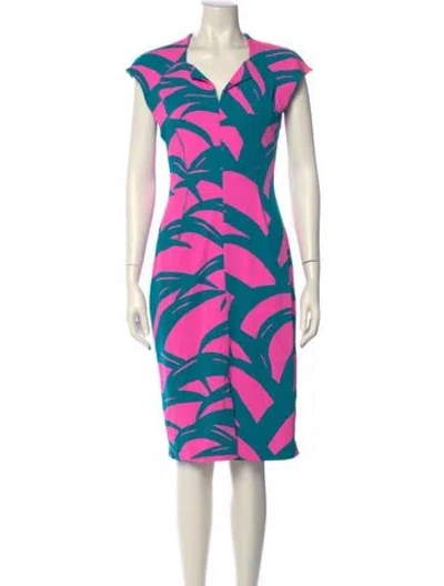 Pre-owned Kenzo Printed Midi Length Dress In Multi