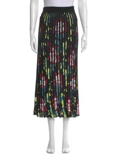 Pre-owned Kenzo Printed Midi Length Skirt In Black