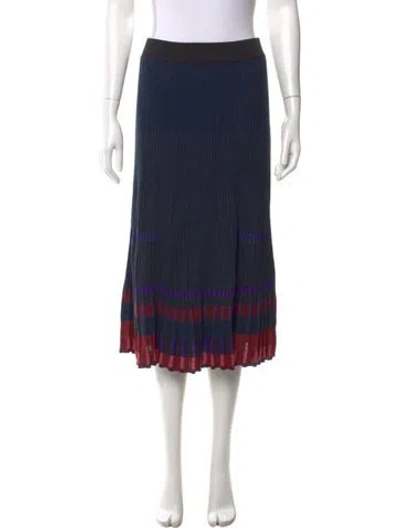 Pre-owned Kenzo Printed Midi Length Skirt In Blue
