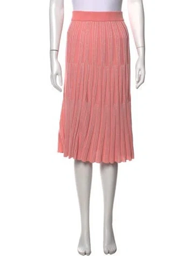 Pre-owned Kenzo Printed Midi Length Skirt In Metallic/pink