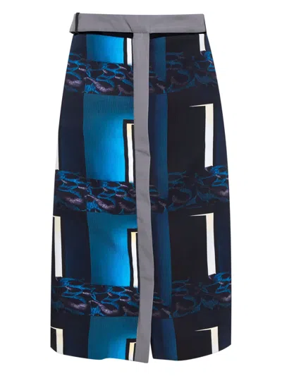 Pre-owned Kenzo Printed Midi Skirt