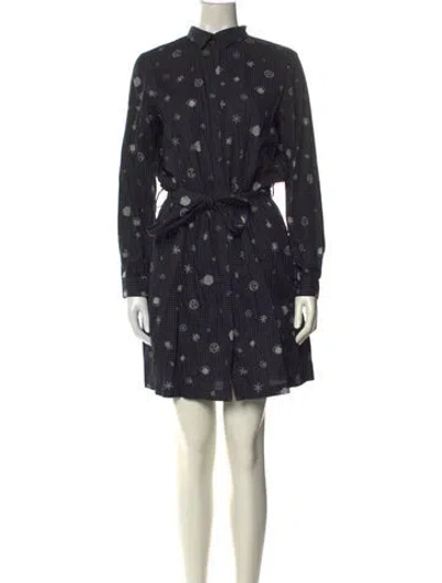Pre-owned Kenzo Printed Mini Dress In Black