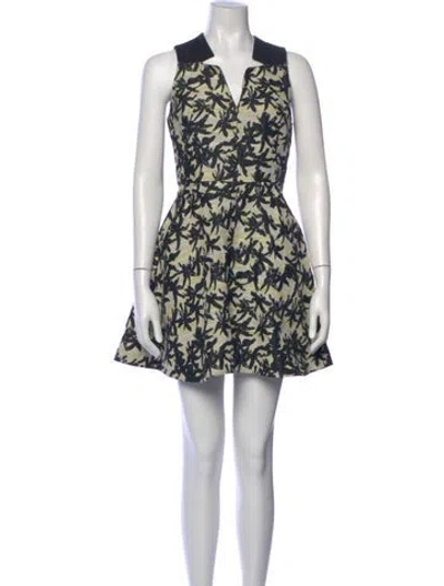 Pre-owned Kenzo Printed Mini Dress In Black