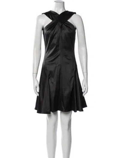 Pre-owned Kenzo Printed Mini Dress In Black