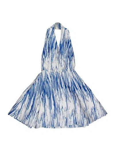 Pre-owned Kenzo Printed Mini Dress In Blue
