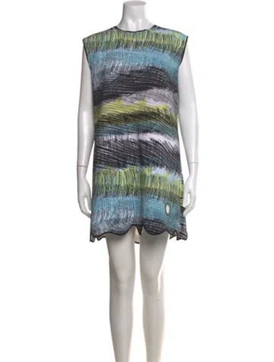 Pre-owned Kenzo Printed Mini Dress In Multi