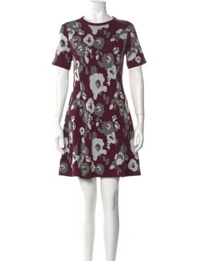 Pre-owned Kenzo Printed Mini Dress In Purple