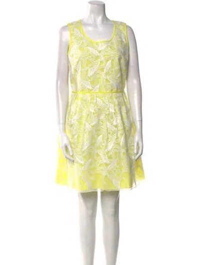 Pre-owned Kenzo Printed Mini Dress W/ Tags In Green