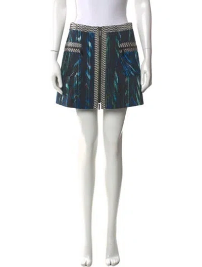 Pre-owned Kenzo Printed Mini Skirt In Black
