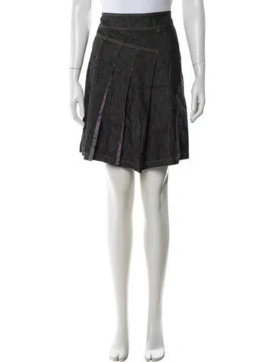 Pre-owned Kenzo Printed Mini Skirt In Grey