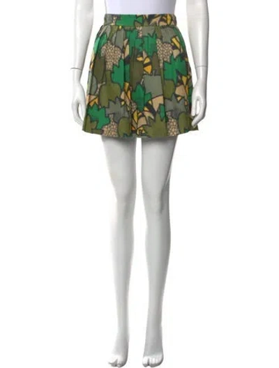 Pre-owned Kenzo Printed Mini Skirt In Yellow