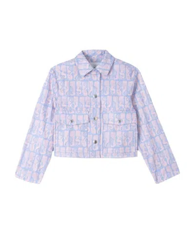 Kenzo Printed Pattern Casual Jacket In Purple