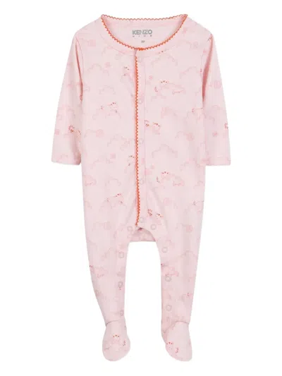 Kenzo Babies' Printed Pyjamas In Pink