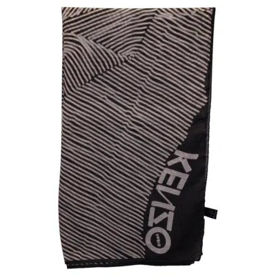 Pre-owned Kenzo Printed Scarf In Brown Modal