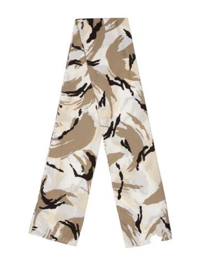 Pre-owned Kenzo Printed Scarf In Neutral