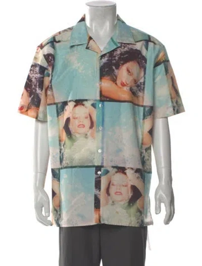 Pre-owned Kenzo Printed Short Sleeve Shirt In Multi
