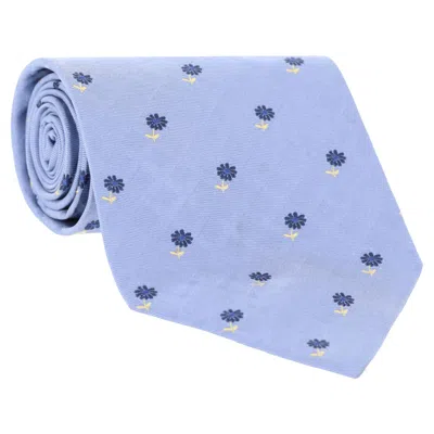 Pre-owned Kenzo Printed Silk Tie In Blue