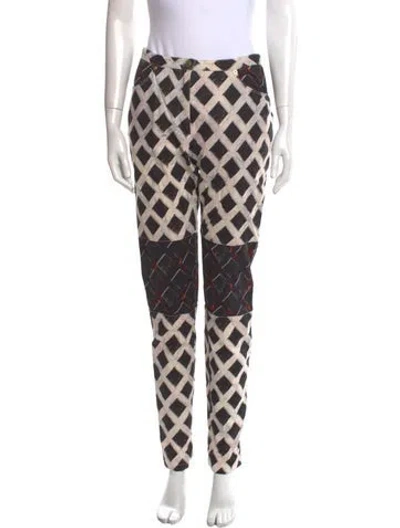 Pre-owned Kenzo Printed Skinny Leg Pants In Multi
