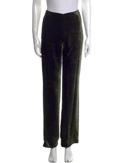 Pre-owned Kenzo Printed Straight Leg Pants In Black