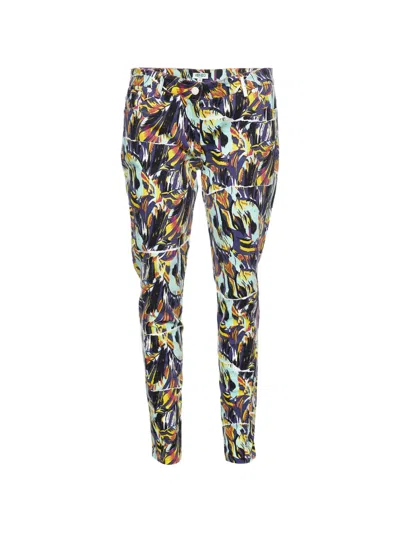Pre-owned Kenzo Printed Tapered Jeans In Blue
