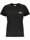 Kenzo Happy Tiger Print T-shirt In Black