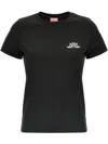 Kenzo Happy Tiger Print T-shirt In Black