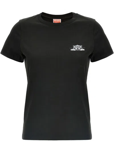 KENZO PRINTED TIGER LOGO T-SHIRT IN COTONE