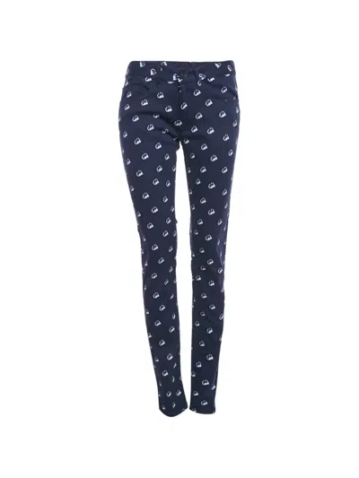 Pre-owned Kenzo Printed Trousers In Blue