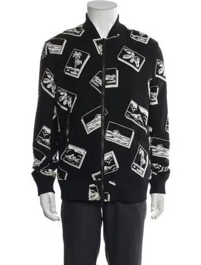 Pre-owned Kenzo Printed Trucker Jacket In Black