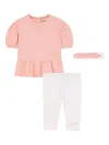 Kenzo Puff-sleeve Top And Leggings Set In Orange