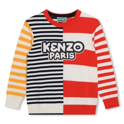 Kenzo Kids' Pull A Righe In Red