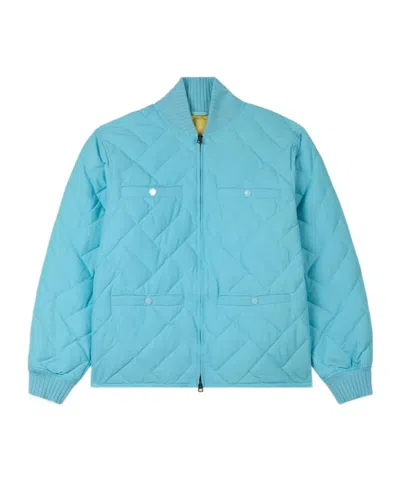 Kenzo Quilted Down Jacket In Blue