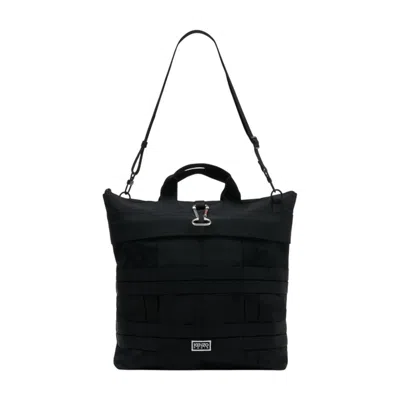 Kenzo Quilted Nylon Tote Bag In Black
