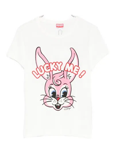 Kenzo Rabbit-print T-shirt In White