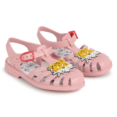 Kenzo Kids' Ragnetto Con Logo In Pink