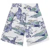 Kenzo Boy's Mount Fugi Print Bermuda Shorts In Blu Cielo