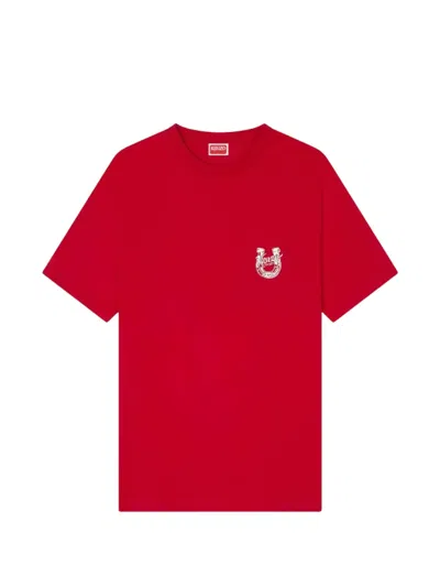 Kenzo Lunar New Year Graphic-print T-shirt In Red