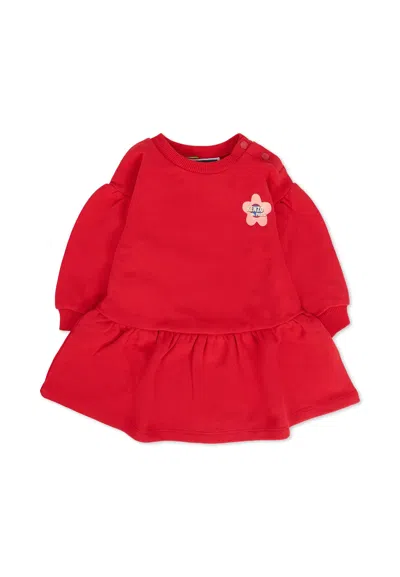 Kenzo Red Dress For Baby Girl With Poppy