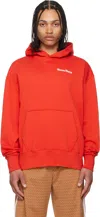 Kenzo Red  Paris Verdy Edition Oversized Hoodie In Deep Orange
