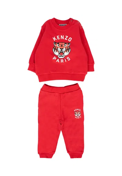 KENZO RED SUIT FOR BABY BOY WITH LUCKY TIGER