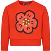 Kenzo Boke Flower-print Crew-neck Sweatshirt In Red