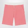 Kenzo Red/white Striped Bermuda Shorts In Cotton In Red