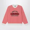 Kenzo Red/white Striped Sweatshirt In Cotton In Red