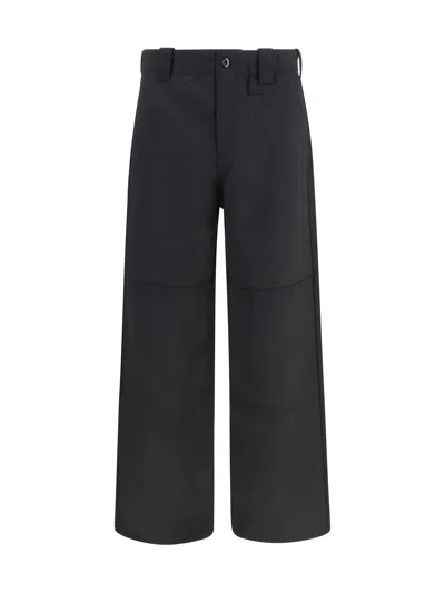 Kenzo Reinforced Virgin Wool Chino Pants In Black